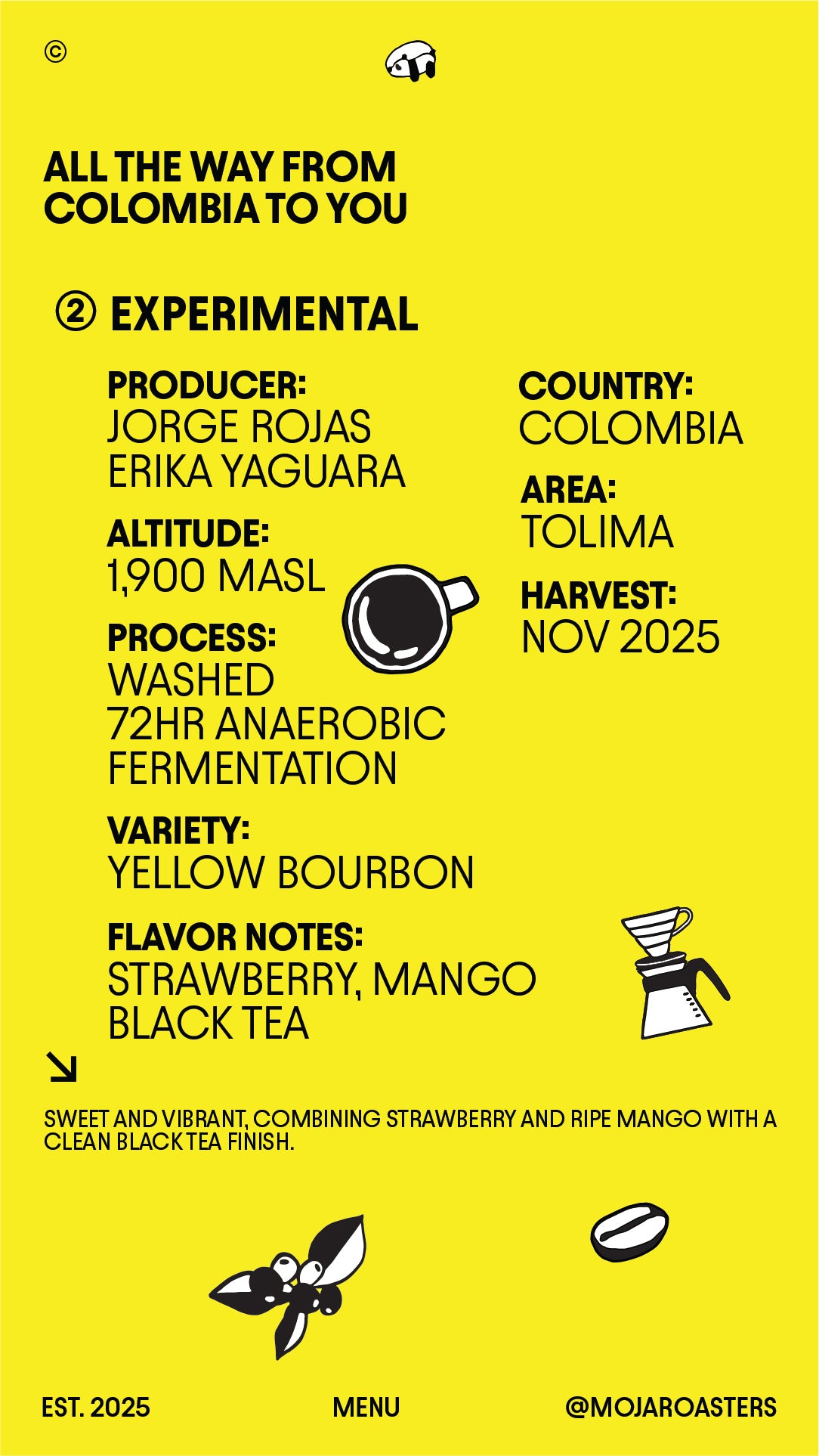 COLOMBIA - FINCA EXPERIMENTAL - YELLOW BOURBON - WASHED